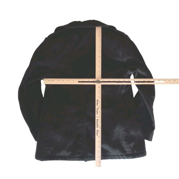 DCSP Quarterdeck Collection Mens Sz 8R US Navy Black Wool Heavy Peacoat Jacket - Picture 7 of 9